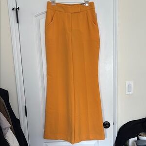 Women's Mustard Wide-Leg Pants